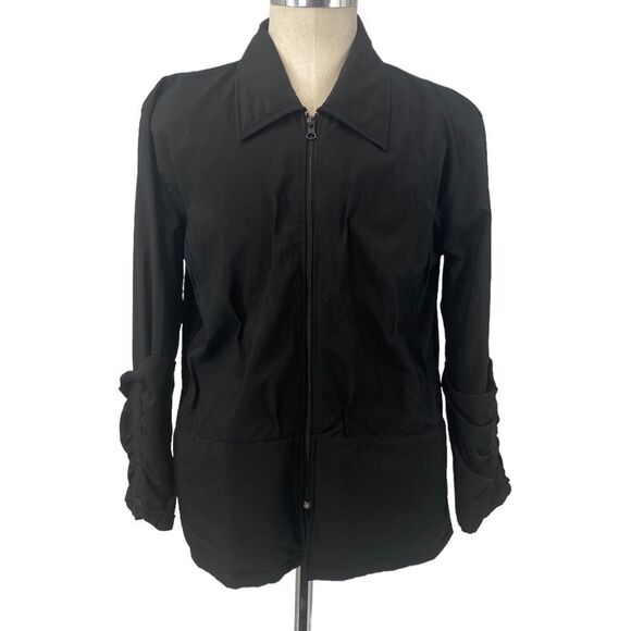 Lauren Vidal Ruched Jacket Spring Weight Size Medium - Picture 1 of 12